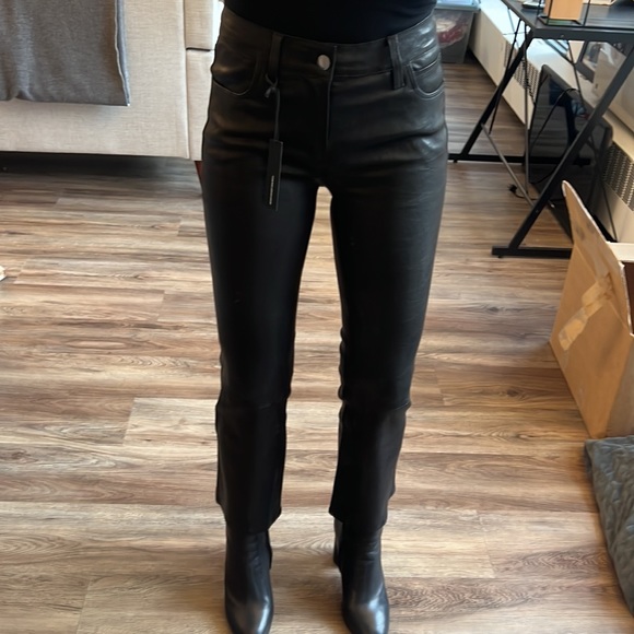 NWT J Brand Leather Selena Mid Rise Crop Boot Pant - Picture 12 of 13